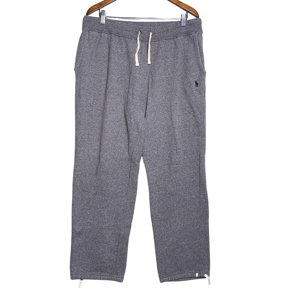 Polo Ralph Lauren Fleece Sweatpants Mens XL‎ Gray Wide Leg